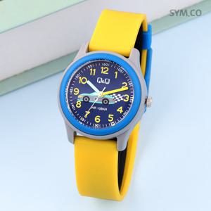 큐앤큐 VS59J-007Y 학습에 좋은 슈퍼카 캐릭터 어린이 아동 우레탄 시계 c