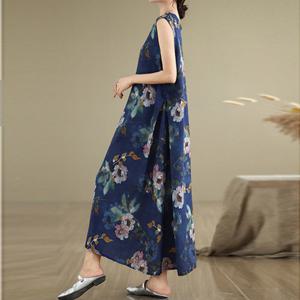 [바바라옷장]2591818 - 사이드 다트 민소매 롱원피스 인견원피스