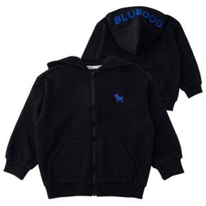 [블루독8-키즈] 블랙 에센셜기모후드집업점퍼 면자켓 가디건 세돌선물 초등학생 25C7511101