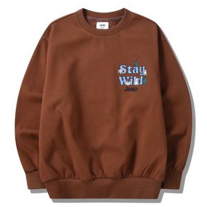 [JEEPKIDS(지프키즈)] 기모 스테이 와일드 맨투맨 KP4TSU858BR