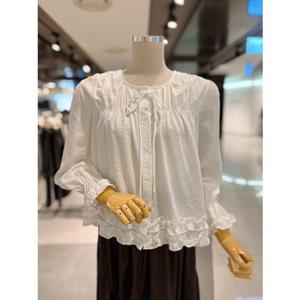 ab.fz 러블리 프릴 리본 셔링 블라우스 (ABXZ4HB40J) US