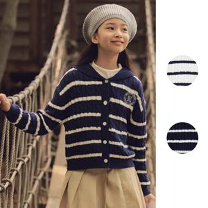 탑텐키즈 MKE4EC2101 여아 세일러 스트라이프 가디건