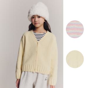 탑텐키즈 MKE4EC2202 여아 셔닐 브이넥 가디건