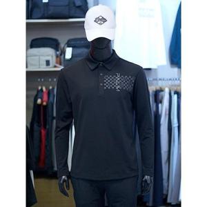 팜스프링스 세이브존03 팜스프링스 남성 골프 가을 로고 프린트 배색 카라 티셔츠 ASTSM243104GA