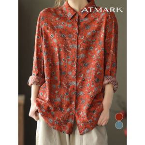 [앳마크]ATMARK 앤틱플라워패턴셔츠_AA56SH018G