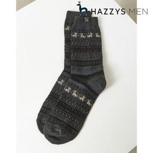 헤지스 남성 (HZSS5F301) 패턴 면혼방 장목양말