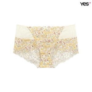 [예스]옐로우 플라워 나염 레이스 팬티 YSWPB302