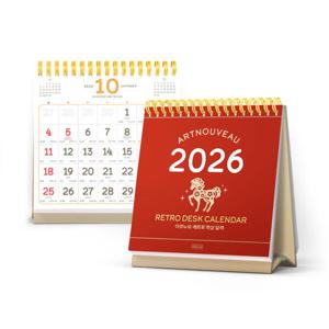 아트박스/아르누보 2026년 아르누보 레트로 탁상 달력