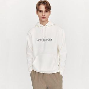 지오다노 025923 남성 기모 레귤러핏 브러시드 그래픽 후드티 01025923