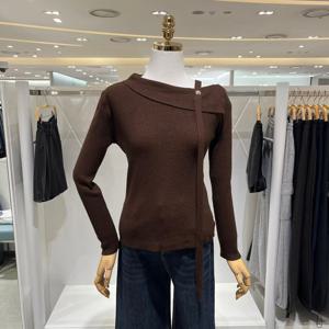 [밸리걸] 스트랩 언발란스넥 니트 612030