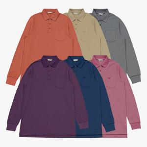 [크로커다일남성]피케 조직 솔리드 베이직 카라티 CDAABTP3791_J