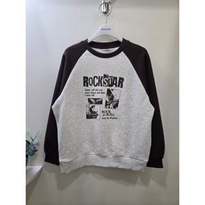 [에꼴리에]노기모 배색 라글란 맨투맨티 25D07310