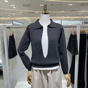 [밸리걸] 오픈 카라넥 레이어드 니트 822490