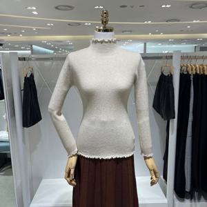 [밸리걸] 프릴 하이넥 슬림 니트 822760