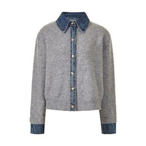 [포커스]포커스 데님 배색 포인트 니트 가디건_VF5W1KC4711