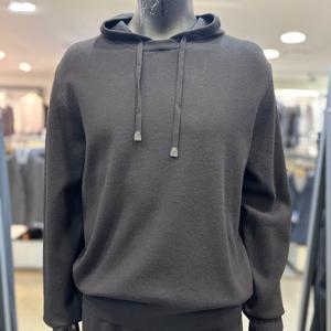 [레노마 옴므]F/W 블랙 후드형 긴팔 니트 OGMKT36_BP