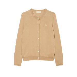 [헤지스]헤지스 여성 [울100%] 베이지 라운드넥 가디건 HSSW4CC7