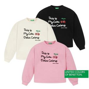 [베네통키즈]25FW 체리 스팽글 맨투맨 QATS22561