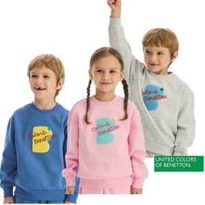 [베네통키즈]25FW 베네통 부클 기모 맨투맨 QAMT12561