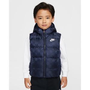 나이키키즈 자카드 후드 베스트 오리털조끼 네이비 3-7세 A254VE188P