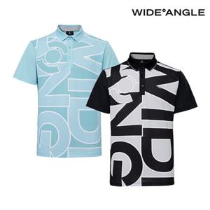 [와이드앵글] WMM25273 CO 빅로고 레터링 폴로 티셔츠