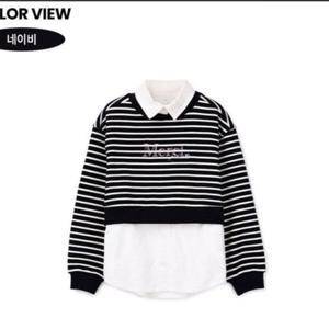 레노마키즈 HC12 셔츠 레이어드 스트라이프 티 R2342T142