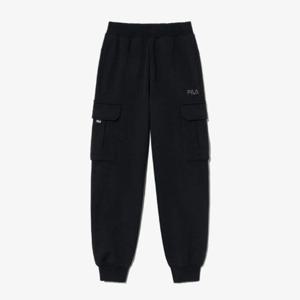 휠라키즈바지 TQJ FK2FPG4202X-BLK 기모 아웃포켓 조거 팬츠