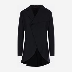 요지야마모토 어시메트릭 라펠 스냅 버튼 재킷 FLJ63101 BLACK