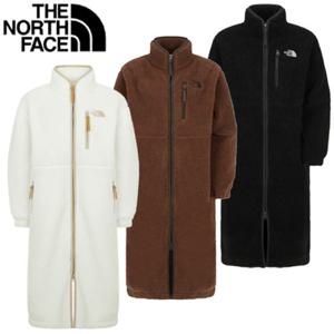 노스페이스 NC4FR85 여성 루즈핏 롱플리스 테디 후리스 코트 자켓