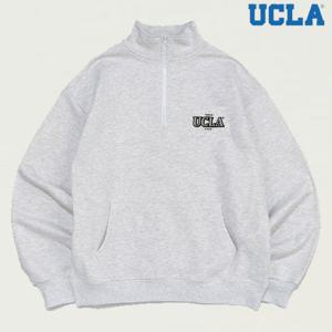 [유씨엘에이]남녀공용 UCLA 로고 하프집업 맨투맨 2컬러 UABLT2A