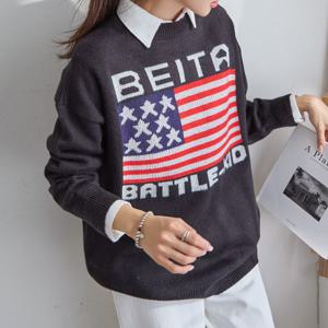 [나크21] (55~99) 뉴트로한 패턴 롱 니트 NK44-T-47