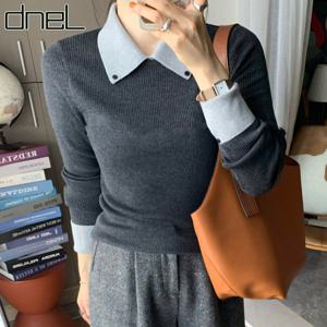 [드넬]앤디배색카라니트DWK54035A