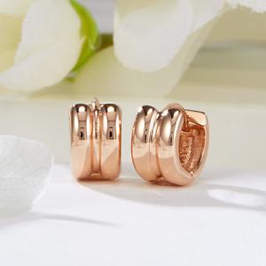 [비앤비골드] 14K 볼륨 더블링 원터치 링귀걸이 한쌍 JNE42269