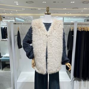 [밸리걸] 브이넥 페이크퍼 베스트 817520