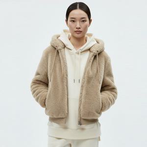 [샵앤][샵앤] 여성 방한 퍼 안감 퀼팅 후드 집업 점퍼 EGG-WJP-2