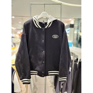 [에꼴리에]MARIO23D0191 BK후드착탈기모크롭야구점퍼