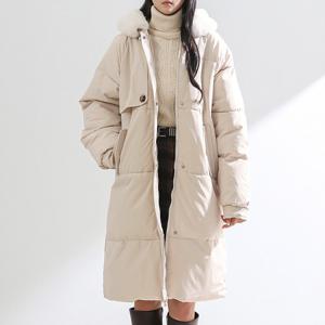 [올리비에스클로젯]후드 인조퍼 롱 패딩 점퍼_O2511PD603D