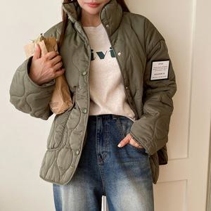 [올리비에스클로젯]오버핏 단추 퀄팅패딩_O2511PD002D