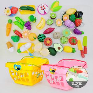대형바구니+싹둑멜로디칼+야채과일자르기(총40종) / 주방놀이