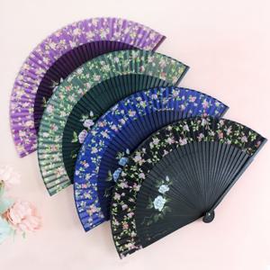 [박씨상방] N 실크 타공 꽃장미 접이식부채