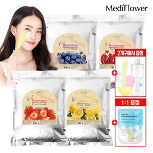 [메디플라워]후르츠 모델링팩 1kg 4종 중 택1+일회용 랜덤1개 증정 / 2개당 부스터+팩도구4종 증정