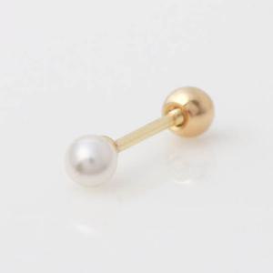 [미니아트] 10K 골드 3mm 진주 금 피어싱 귀걸이 G421_한쪽