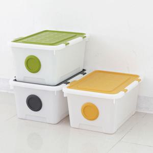 [올리빙] 도트 리빙박스 24L(중) 1P /수납함/트렁크정리함