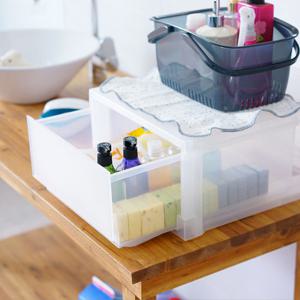 내츄럴 스텝리빙박스 투명 팬트리 수납함 27(2호)