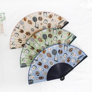 N 면실크 접이식부채 신형하회탈