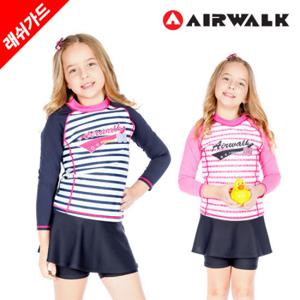 에어워크 여아동수영복2피스 래쉬가드 YAWe0632 /비치웨어