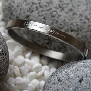 [각인팔찌]6mm Lettering Simple Bangle