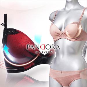 [판도라by남영비비안] 메쉬 볼륨 몰드 브라팬티세트 bp7028