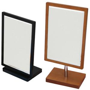 깔끔 심플한 사각 우드 탁상거울(대)