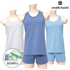 [아날도바시니] AB-0643 면런닝3매+면트렁크3매